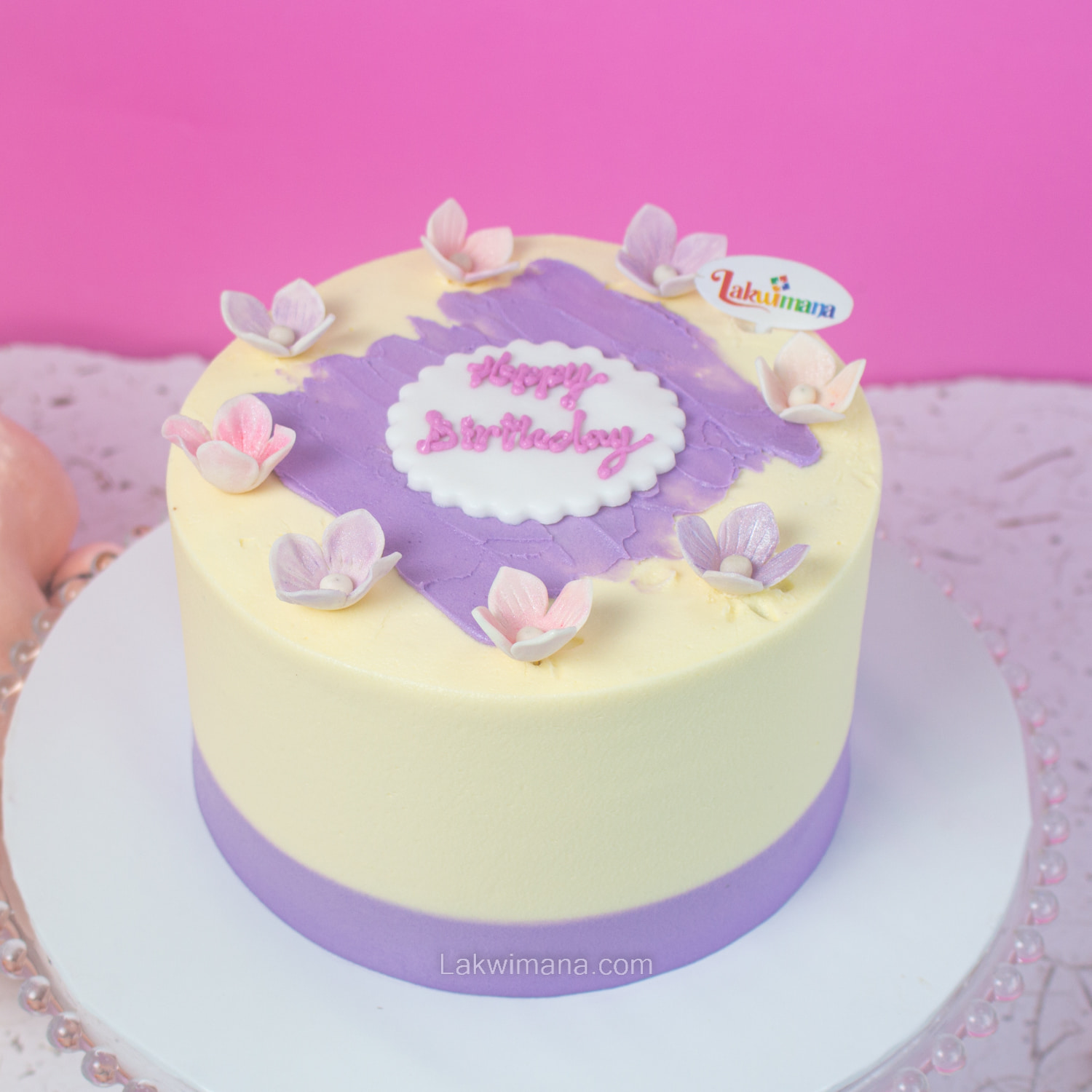 Purple Petal Birthday Cake